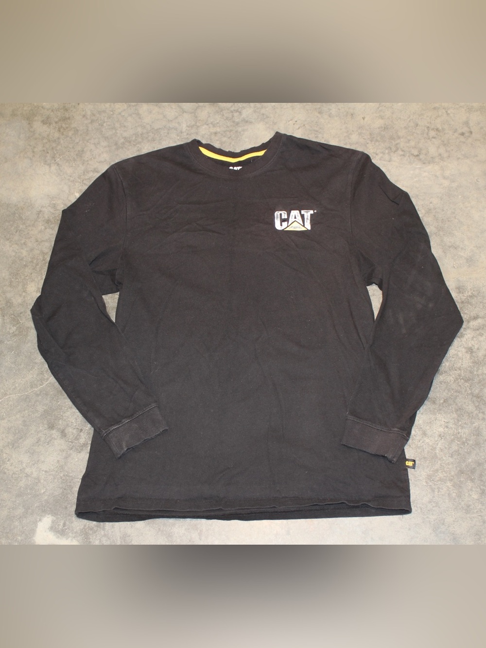 CAT Black Long Sleeve Logo Tee